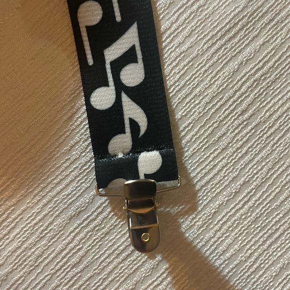 SALE! Black and White Music Note Suspenders - Picture 4 of 4